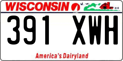 WI license plate 391XWH