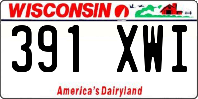 WI license plate 391XWI