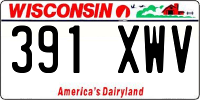 WI license plate 391XWV