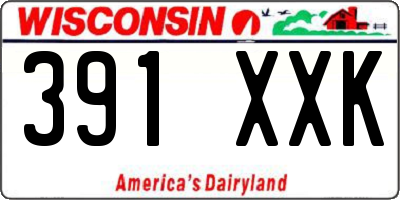 WI license plate 391XXK