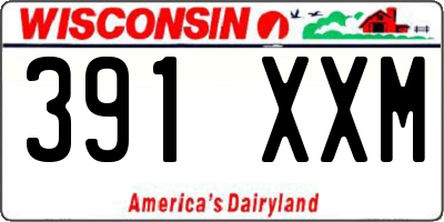 WI license plate 391XXM