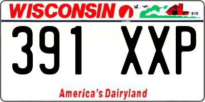 WI license plate 391XXP