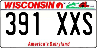 WI license plate 391XXS