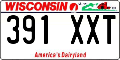 WI license plate 391XXT