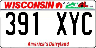 WI license plate 391XYC