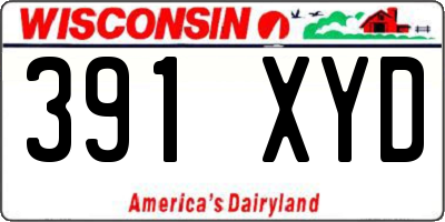 WI license plate 391XYD