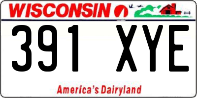 WI license plate 391XYE
