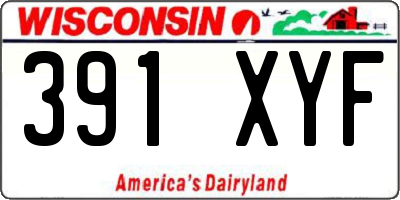 WI license plate 391XYF