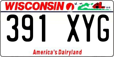 WI license plate 391XYG
