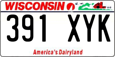 WI license plate 391XYK