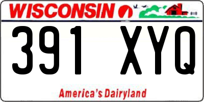 WI license plate 391XYQ