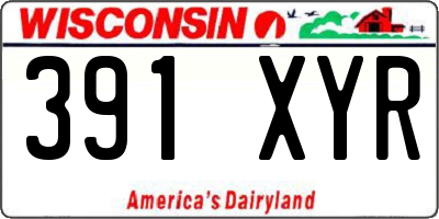 WI license plate 391XYR