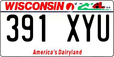 WI license plate 391XYU