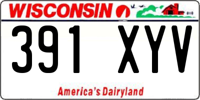 WI license plate 391XYV