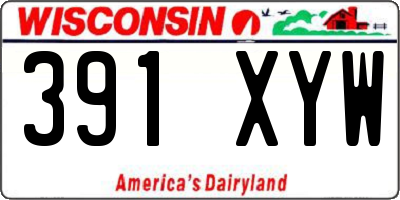 WI license plate 391XYW