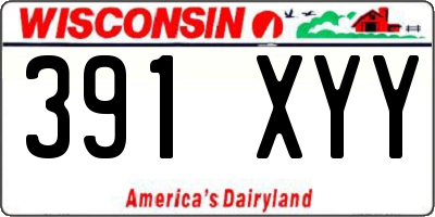 WI license plate 391XYY