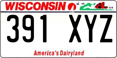 WI license plate 391XYZ