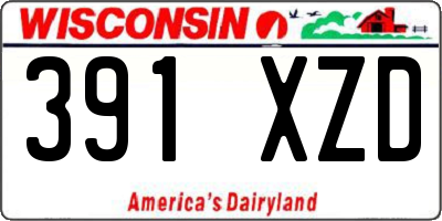 WI license plate 391XZD