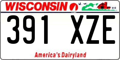 WI license plate 391XZE