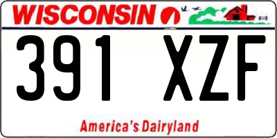 WI license plate 391XZF