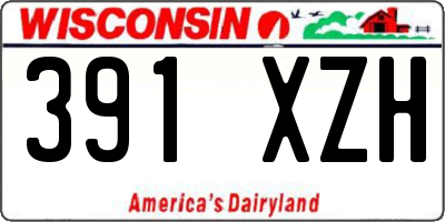 WI license plate 391XZH