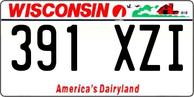 WI license plate 391XZI