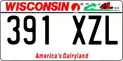 WI license plate 391XZL
