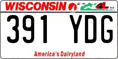 WI license plate 391YDG