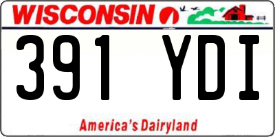 WI license plate 391YDI