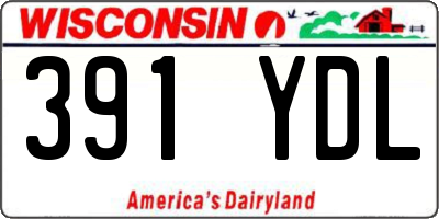 WI license plate 391YDL