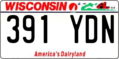 WI license plate 391YDN