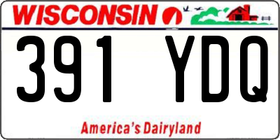 WI license plate 391YDQ