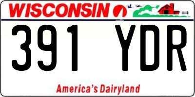 WI license plate 391YDR