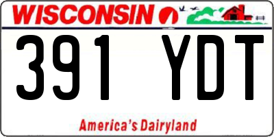 WI license plate 391YDT