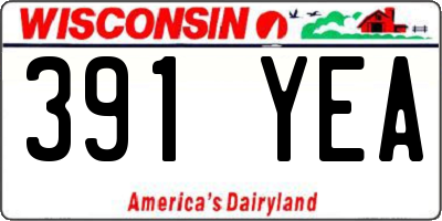 WI license plate 391YEA