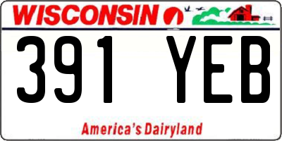 WI license plate 391YEB