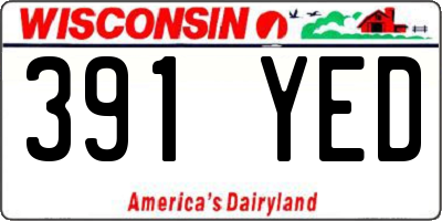 WI license plate 391YED