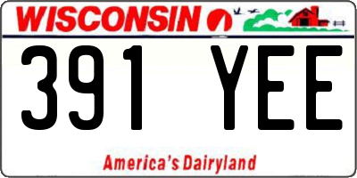 WI license plate 391YEE