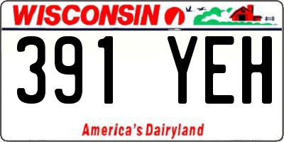 WI license plate 391YEH