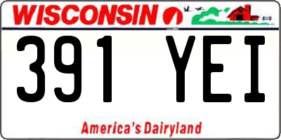 WI license plate 391YEI