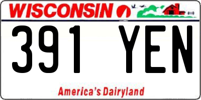 WI license plate 391YEN