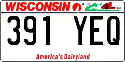 WI license plate 391YEQ