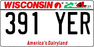 WI license plate 391YER