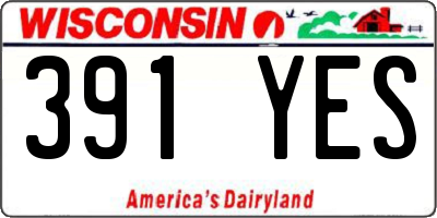 WI license plate 391YES