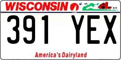 WI license plate 391YEX