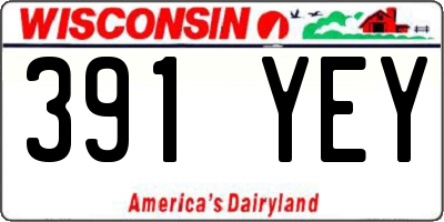 WI license plate 391YEY