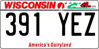 WI license plate 391YEZ