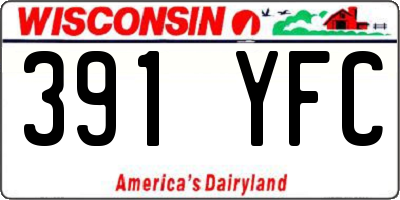 WI license plate 391YFC