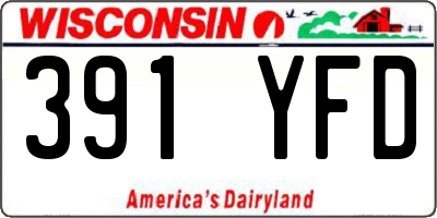 WI license plate 391YFD