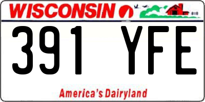 WI license plate 391YFE